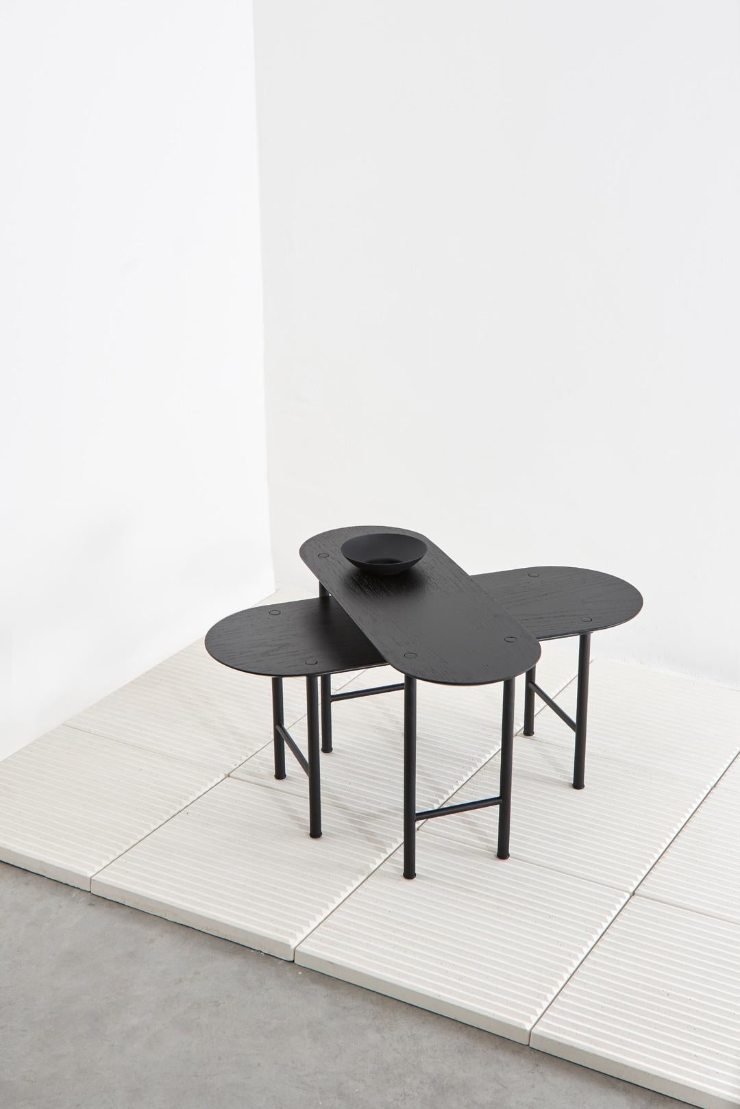 The Collective, table d'appoint en bois et acier ébonisé (ensemble de 2) en vente 7