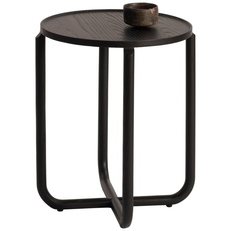 Verso Side Table, Black Oak Wood For Sale at 1stDibs
