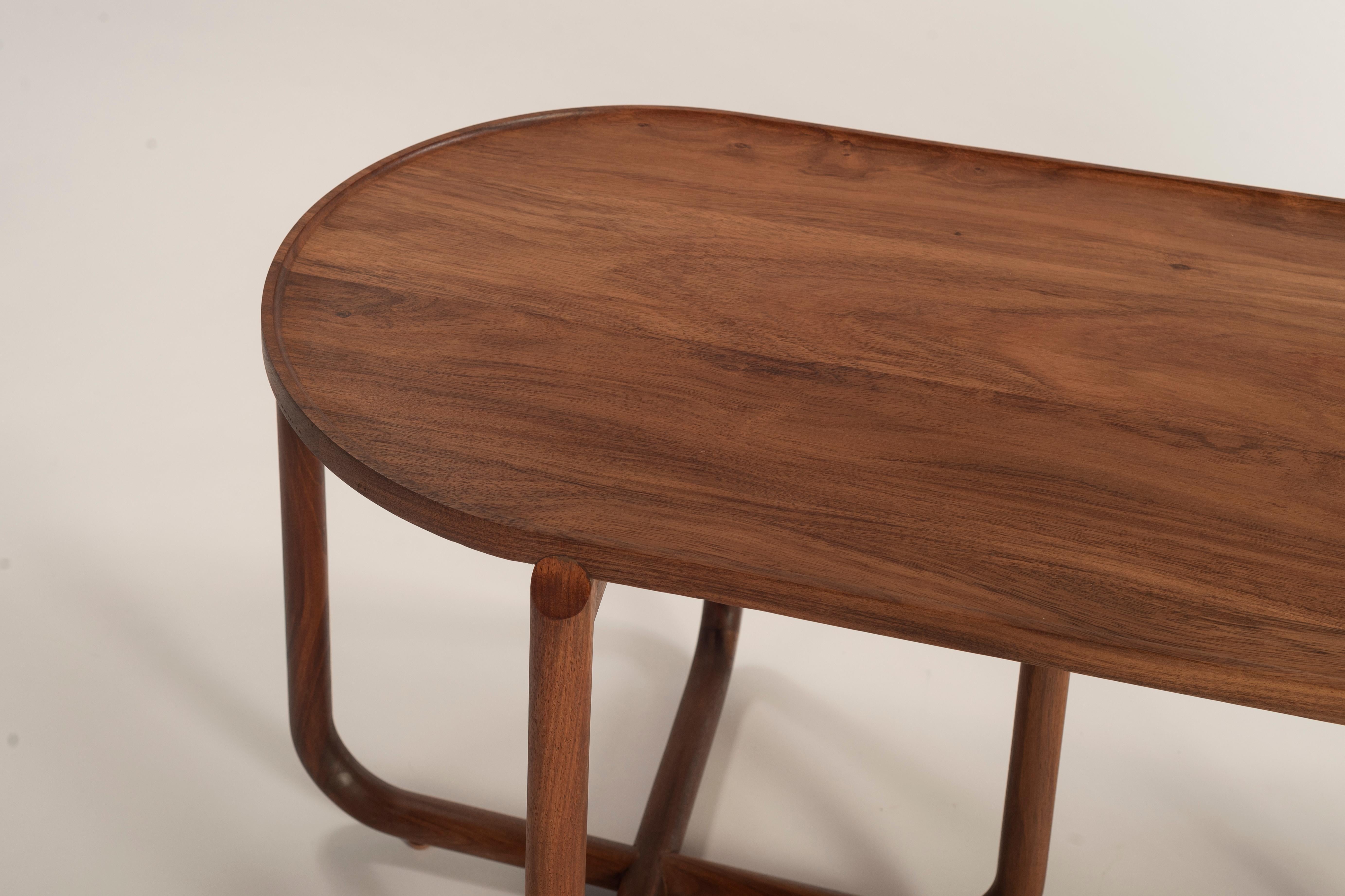 Minimaliste Table basse Verso, bois de Tzalam en vente