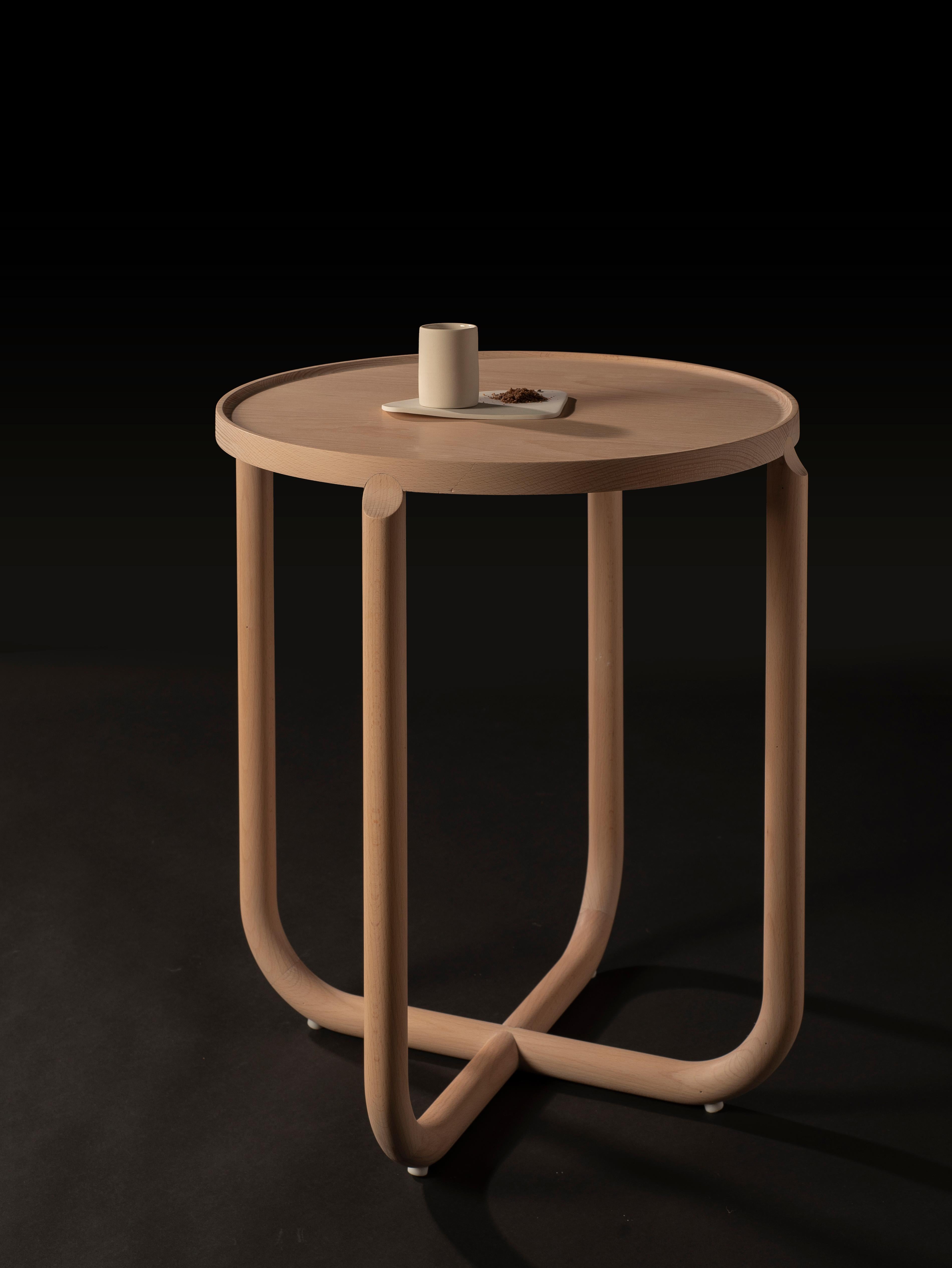 Verso Sidetable, Beech Wood In New Condition For Sale In Zapopan, Jalisco