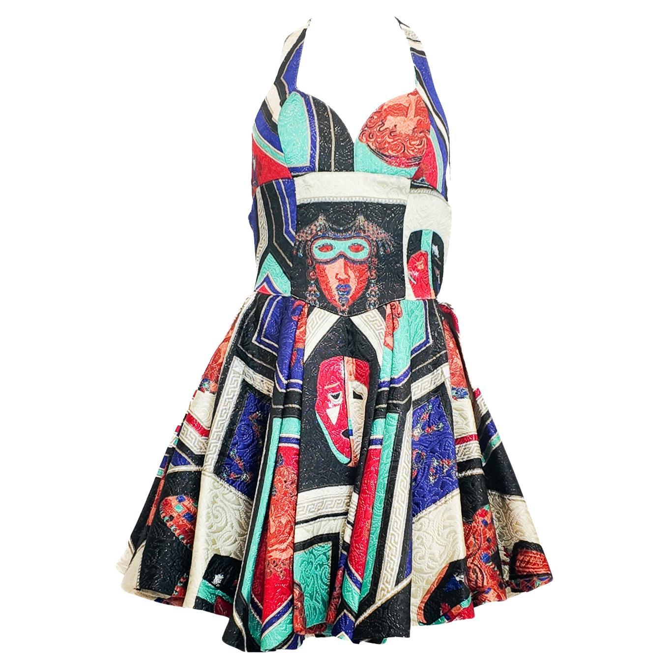 Versus by Gianni Versace 1992 Masque Matelassé Kleid im Angebot