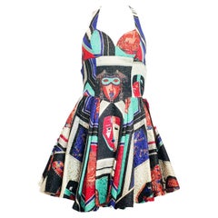 Versus by Gianni Versace 1992 Masque Matelassé Robe