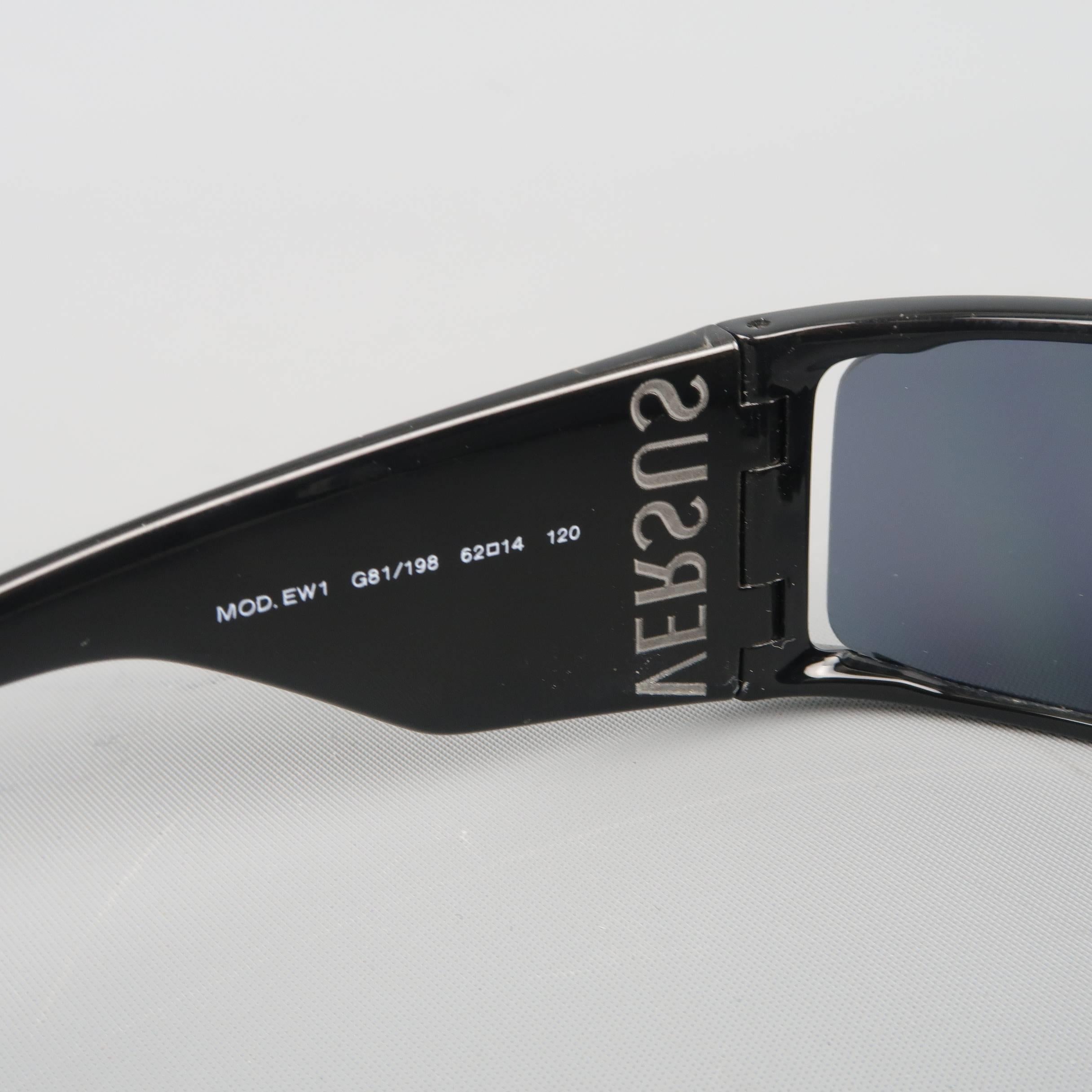 Women's or Men's VERSUS by GIANNI VERSACE Black Acetate Mod. EW1 Sunglasses