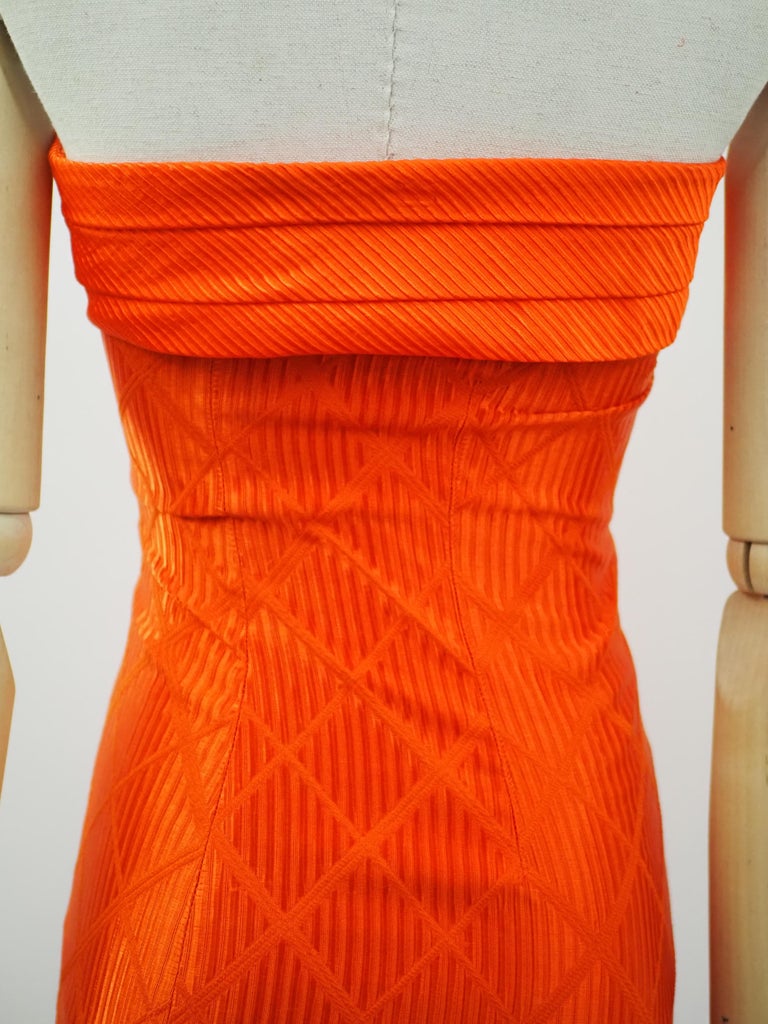 Versus by Gianni Versace orange dress For Sale 5