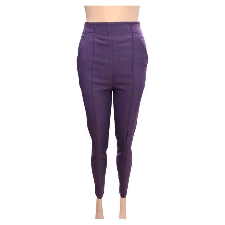 Versus by Gianni Versace Pantalon moulant extensible en viscose violet  en vente
