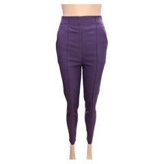 Versus by Gianni Versace Purple Viscose Stretchy Tight Pants 