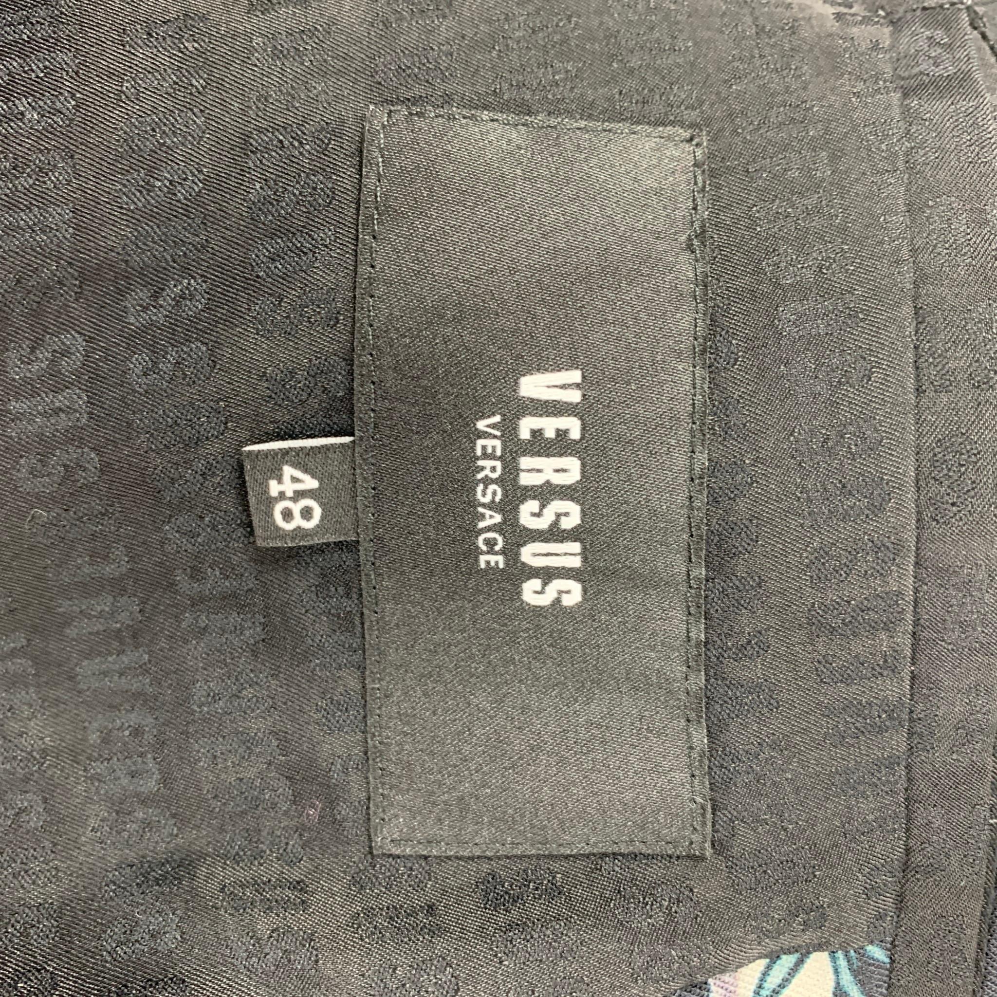 VERSUS by GIANNI VERSACE Size 12 Multi-Color Print Jacket Blazer 2