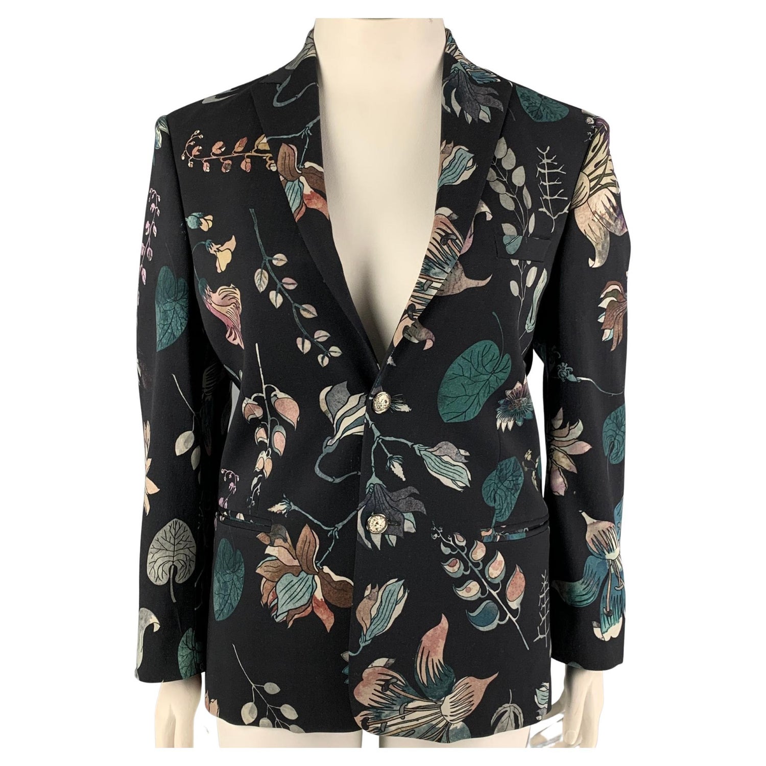 VERSUS by GIANNI VERSACE Size 12 Multi-Color Print Jacket Blazer For Sale  at 1stDibs