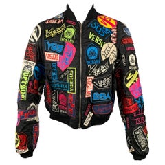 VERSUS by GIANNI VERSACE Größe 36 Mehrfarbige Patches Nylon Bomberjacke