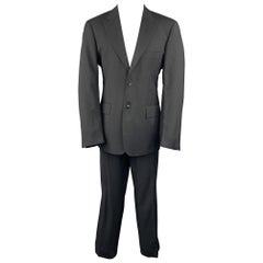 Vintage VERSUS by GIANNI VERSACE Size 38 Regular Black Checkered Peak Lapel Suit