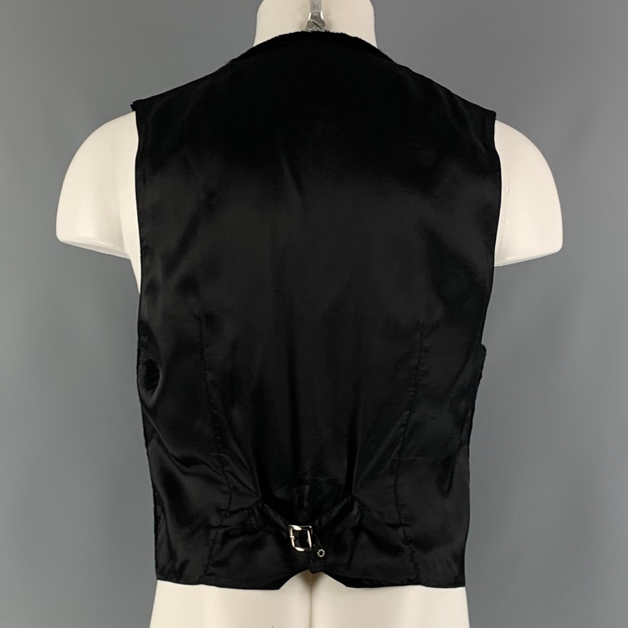 Men's VERSUS by GIANNI VERSACE Size 40 Black Cotton Viscose Vest