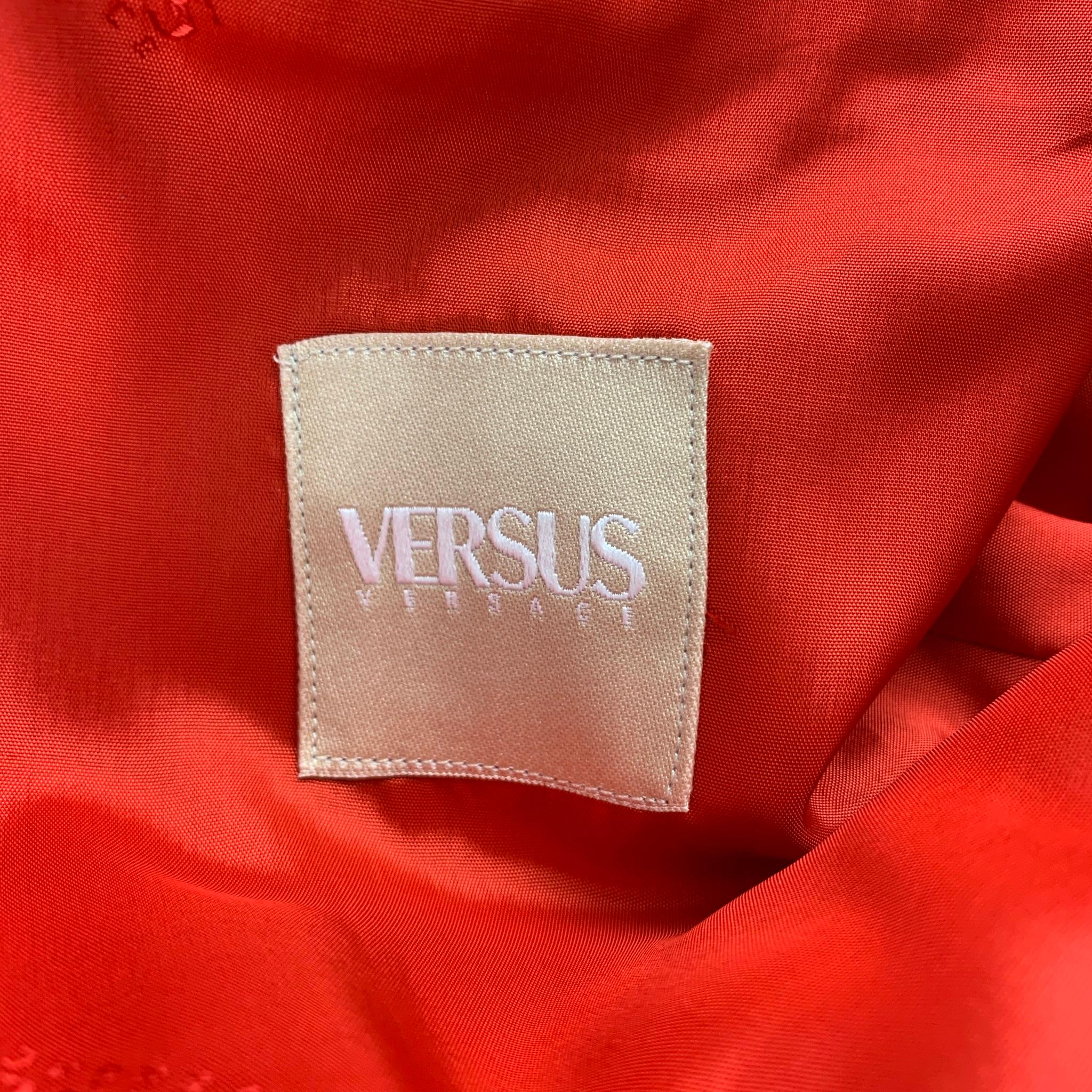 VERSUS by GIANNI VERSACE Size 40 Coral Virgin Wool Notch Lapel Suit 5