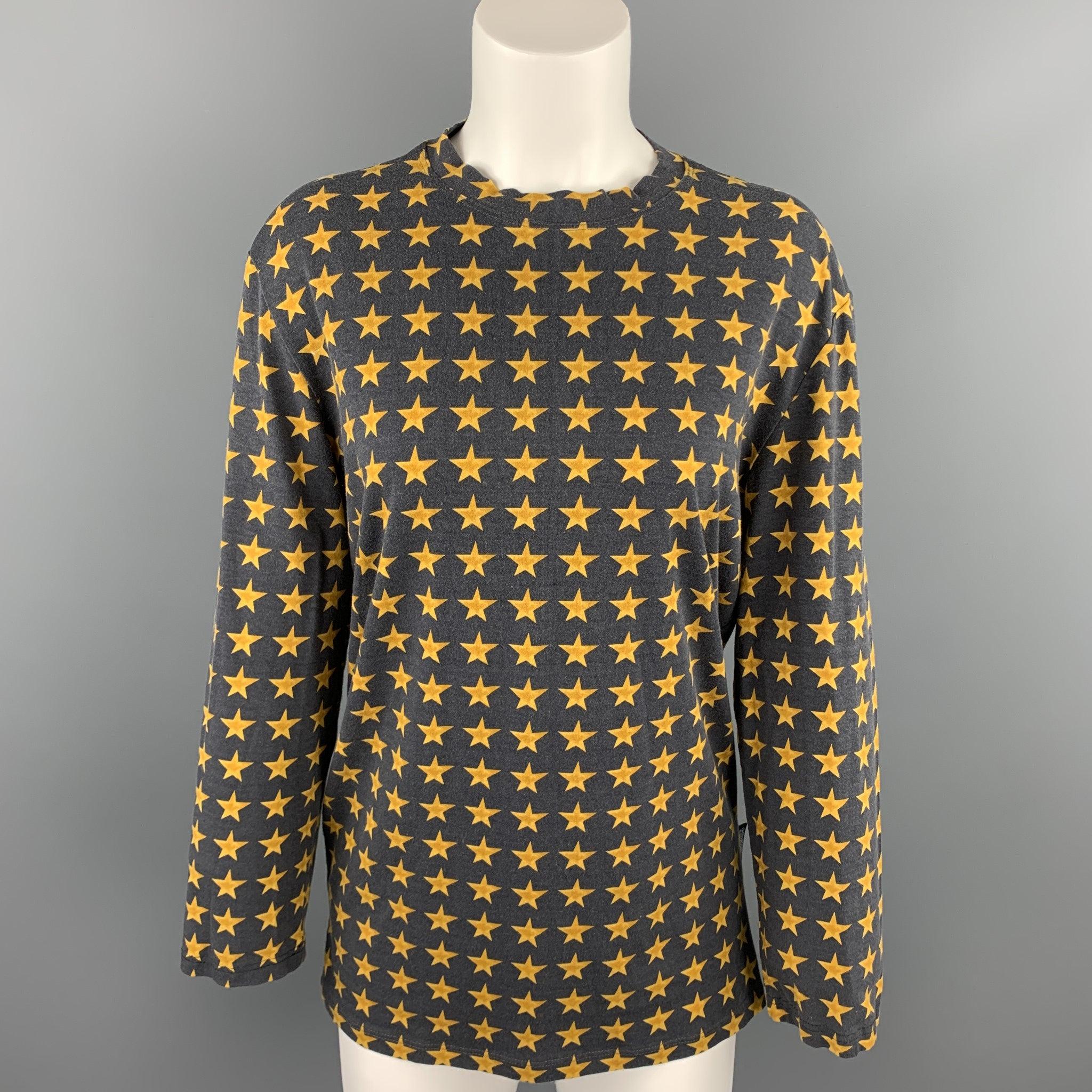 Louis Vuitton VIrgil Abloh Black x Blue Long Sleeve Sweater Shirt 3lz526s  For Sale at 1stDibs
