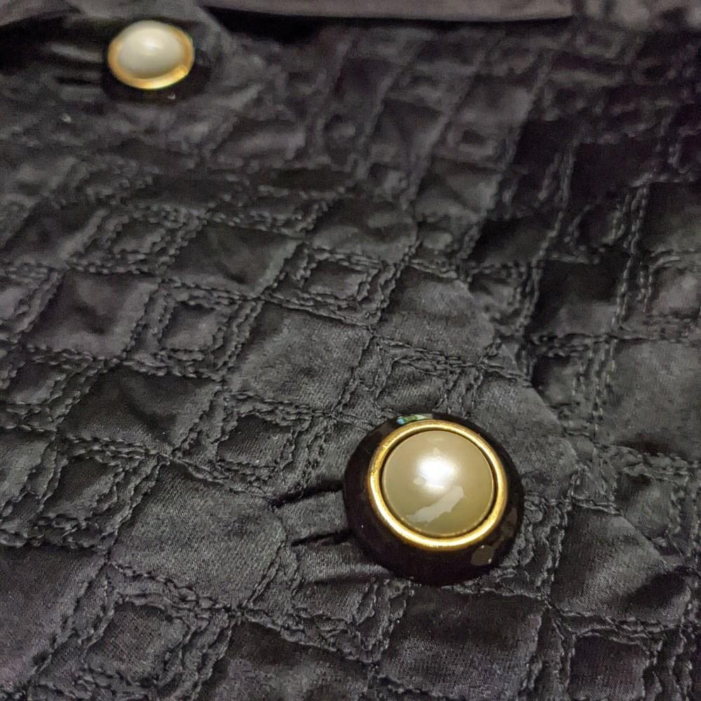 Versus by Gianni Versace Vintage 90s black geometric quilt jacket. 4