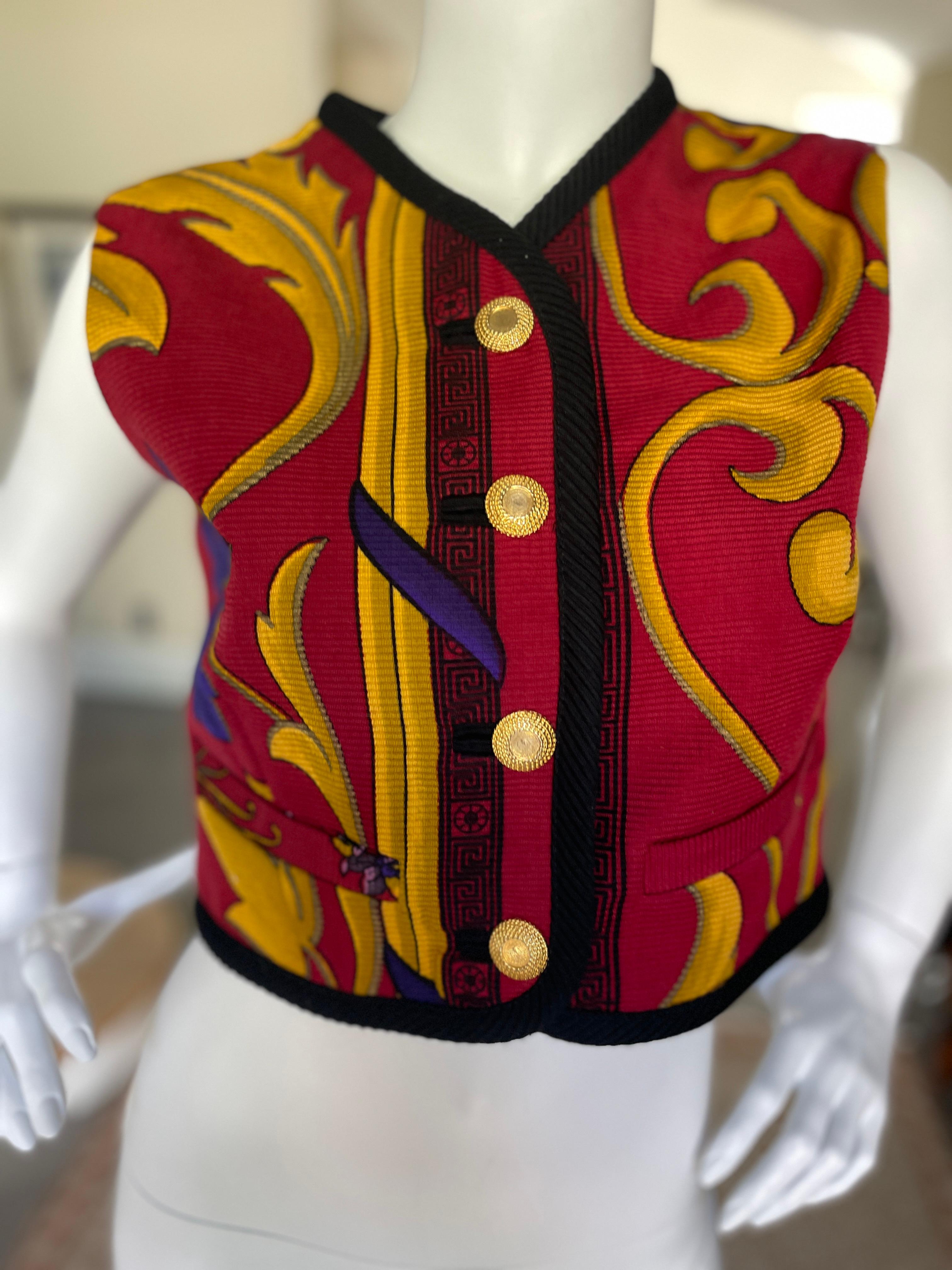 Versus by Versace Vintage Weste aus den 1980er Jahren im Zustand „Hervorragend“ im Angebot in Cloverdale, CA