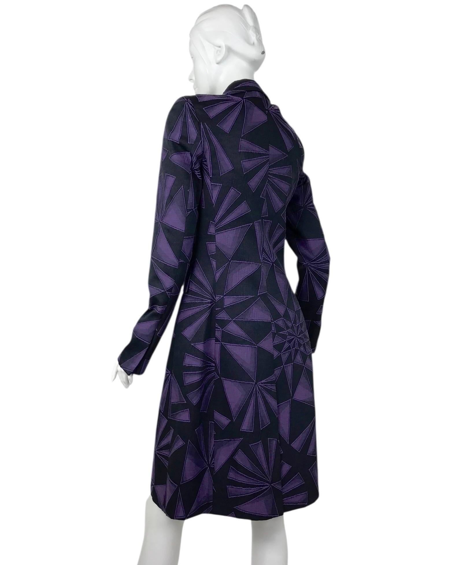 Versus by Versace Abrigo jacquard con estampado geométrico vintage en venta 1