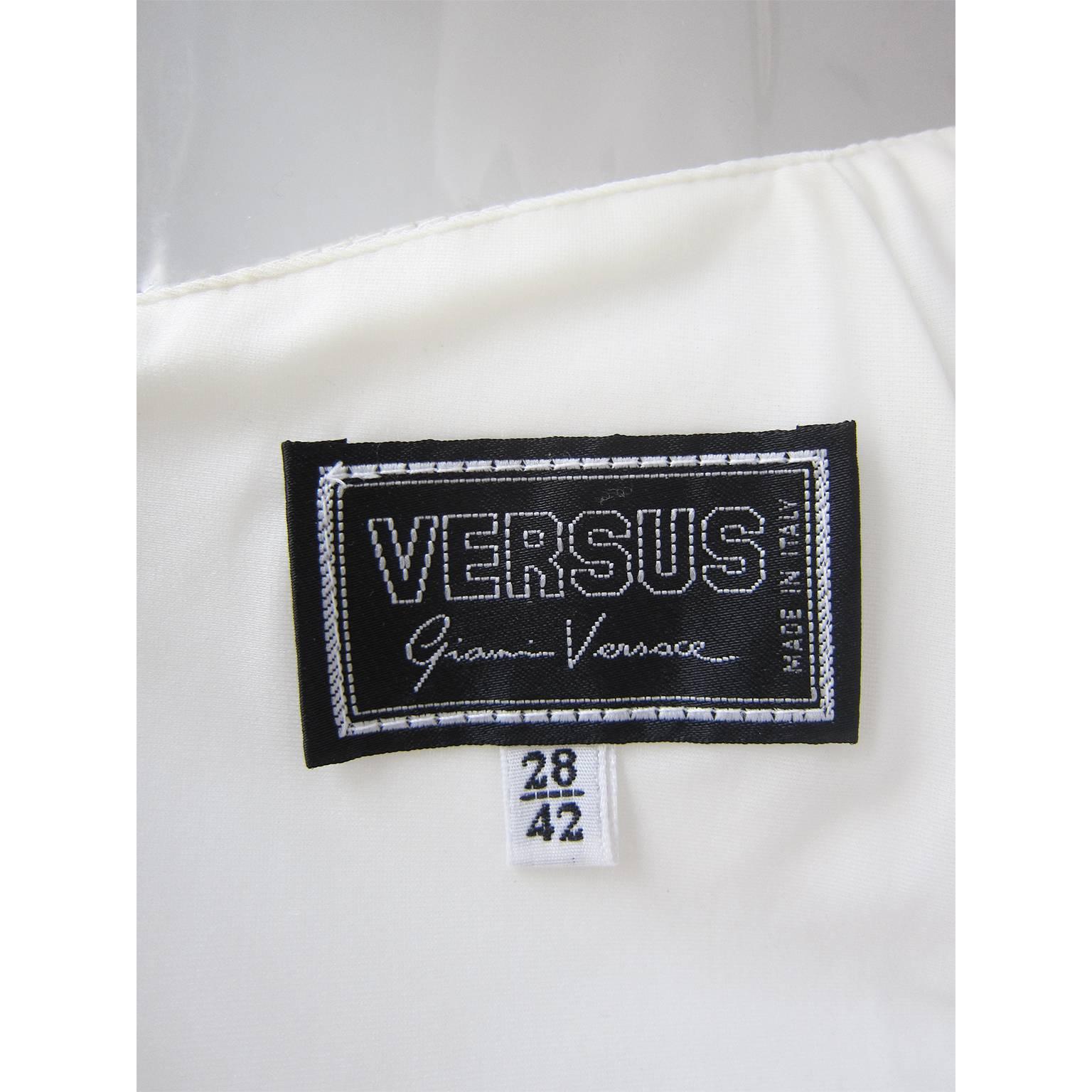Women's Versus Gianni Versace Clear Vinyl White Dress 