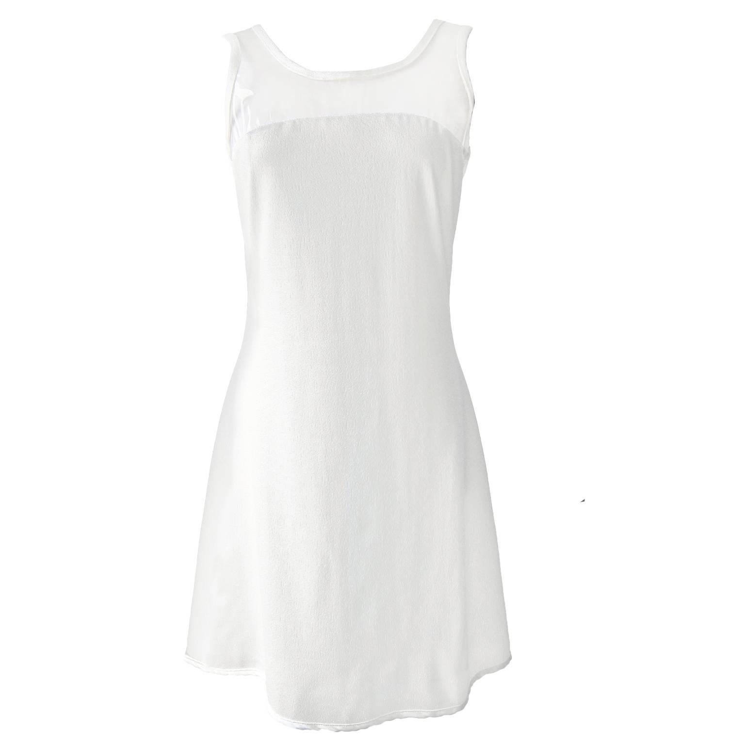 Versus Gianni Versace Clear Vinyl White Dress 