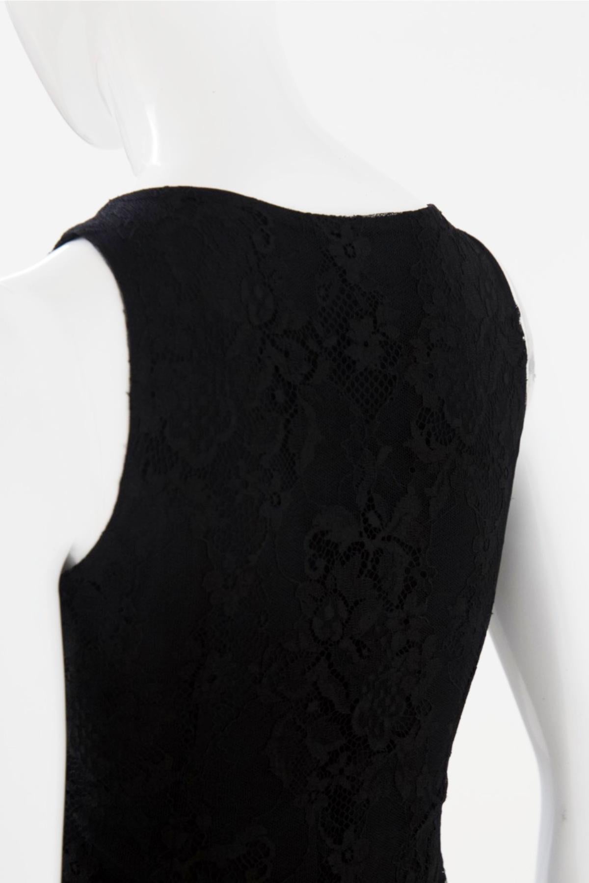 Versus Gianni Versace Vintage Black Lace Dress 4