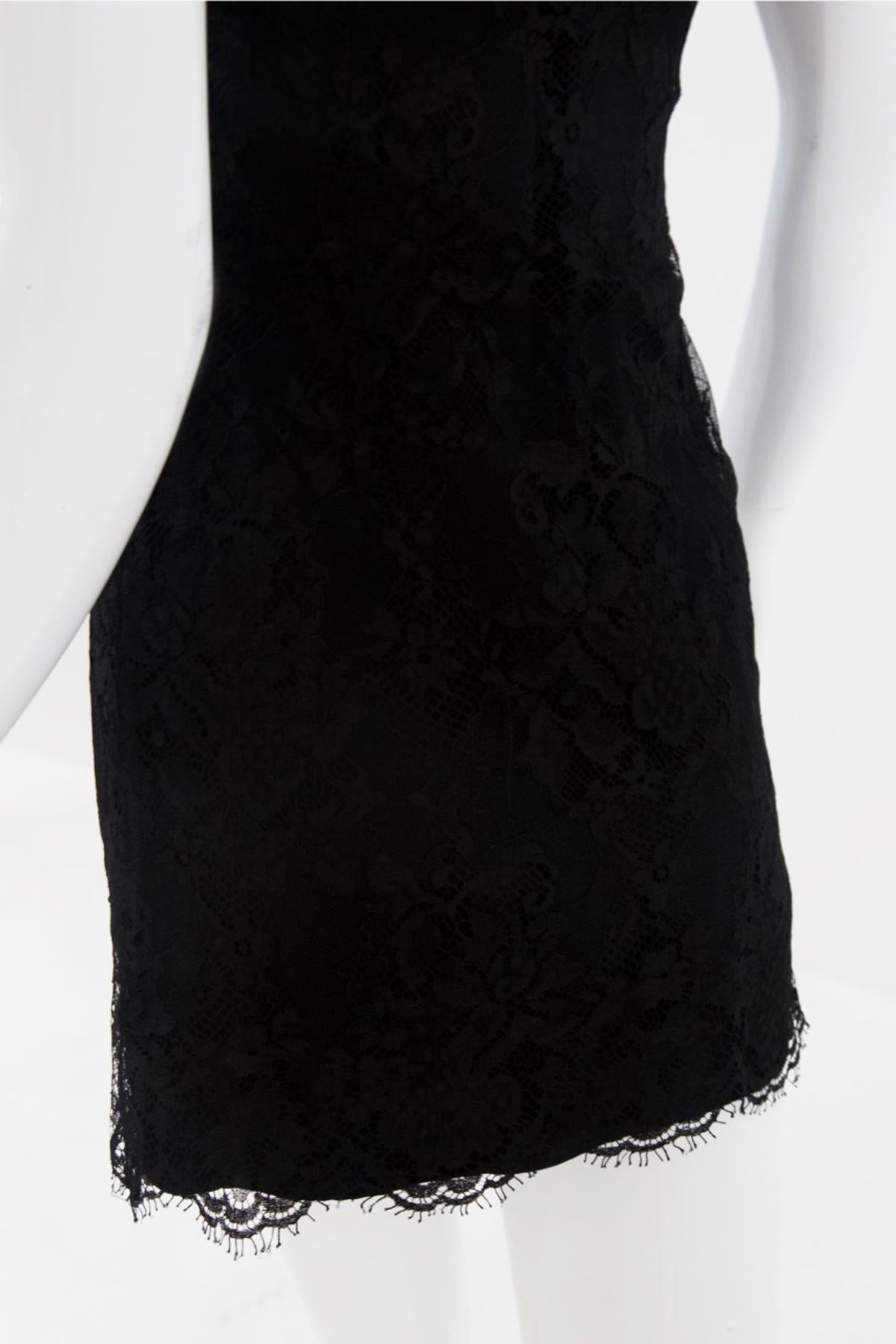 Versus Gianni Versace Vintage Black Lace Dress 5