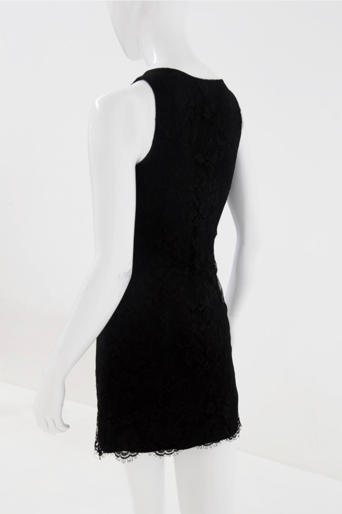 Versus Gianni Versace Vintage Black Lace Dress 6