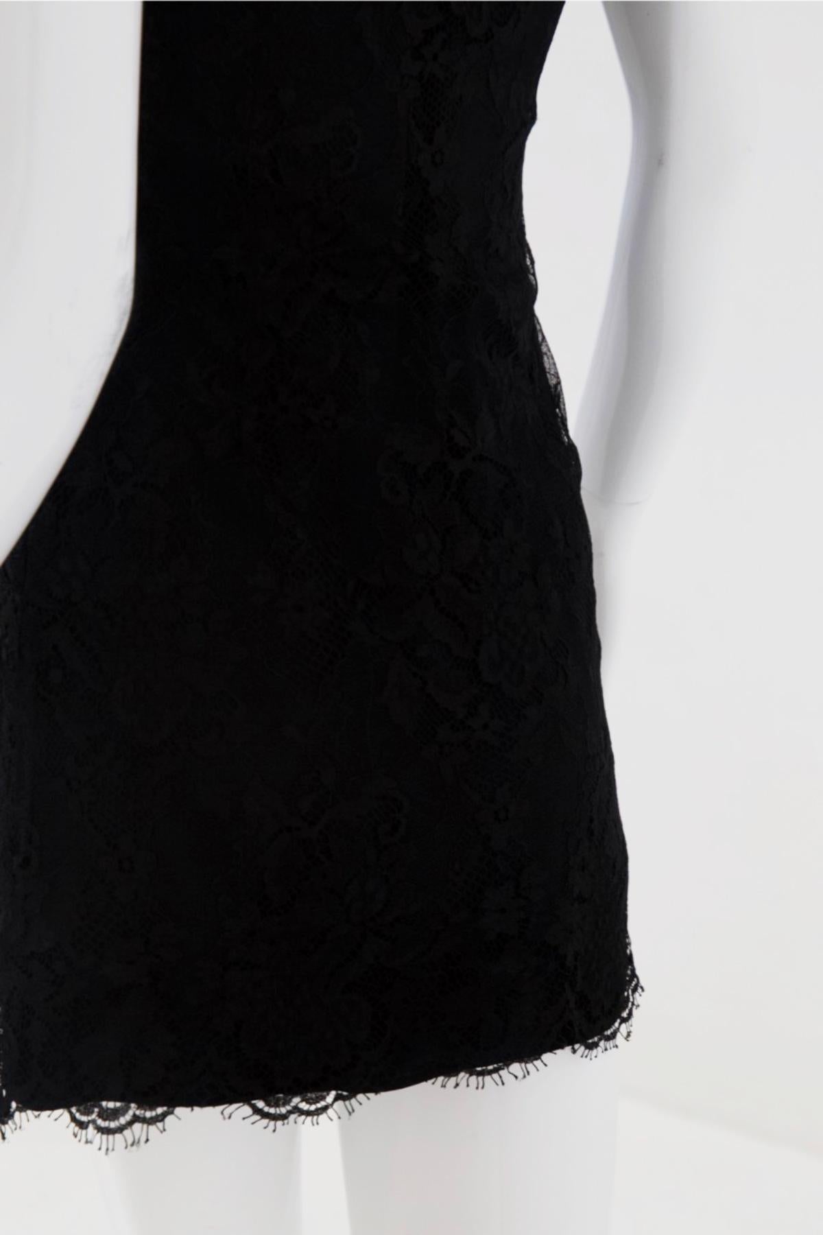 Versus Gianni Versace Vintage Black Lace Dress 7