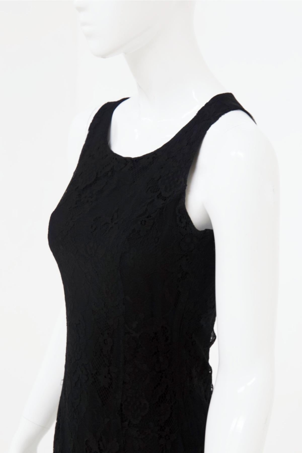 gianni versace black lace dress