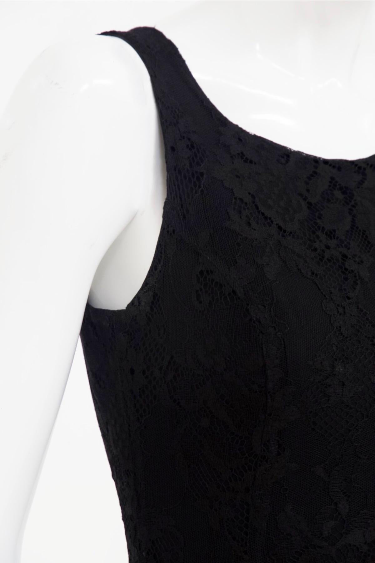 Versus Gianni Versace Vintage Black Lace Dress 3