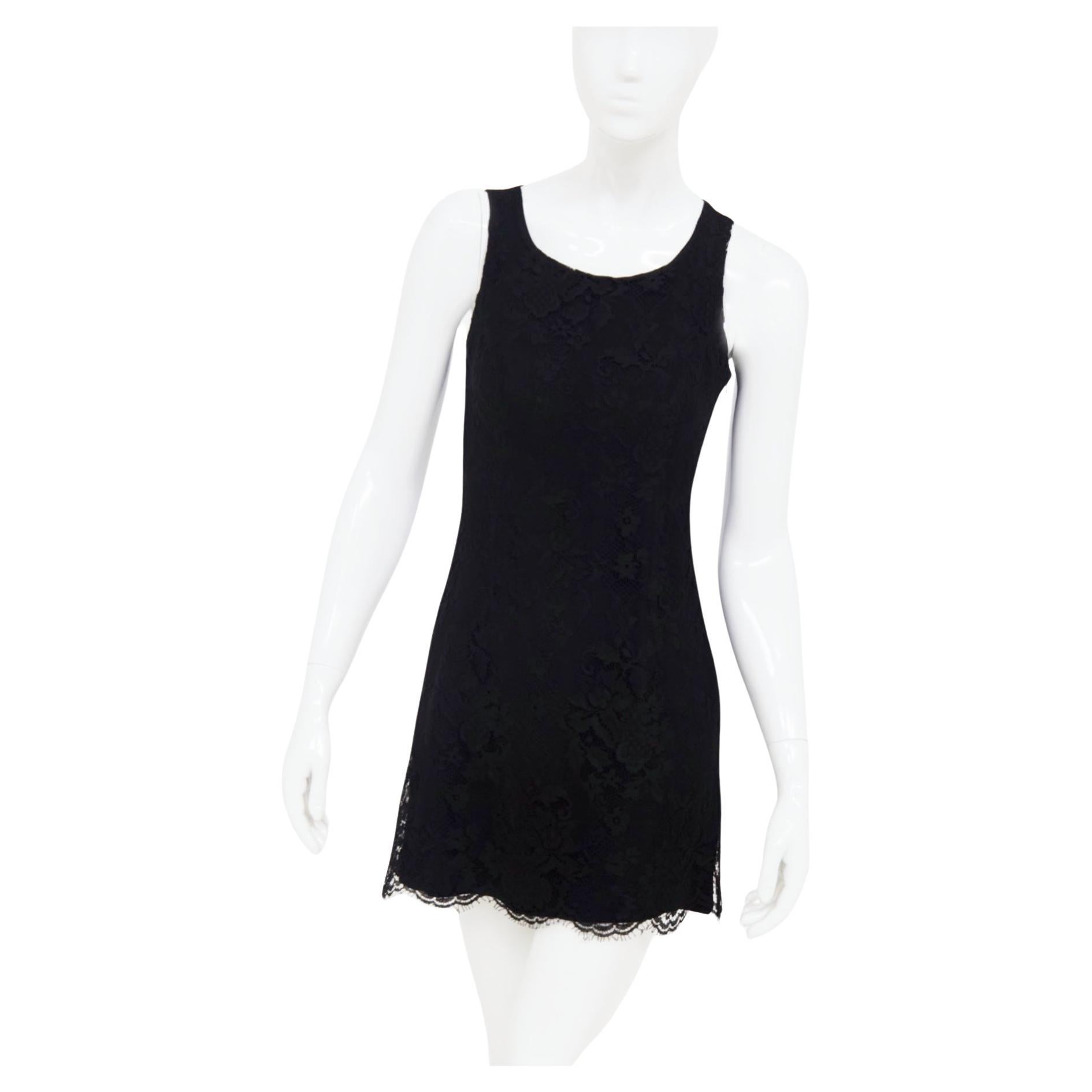 Versus Gianni Versace Vintage Black Lace Dress