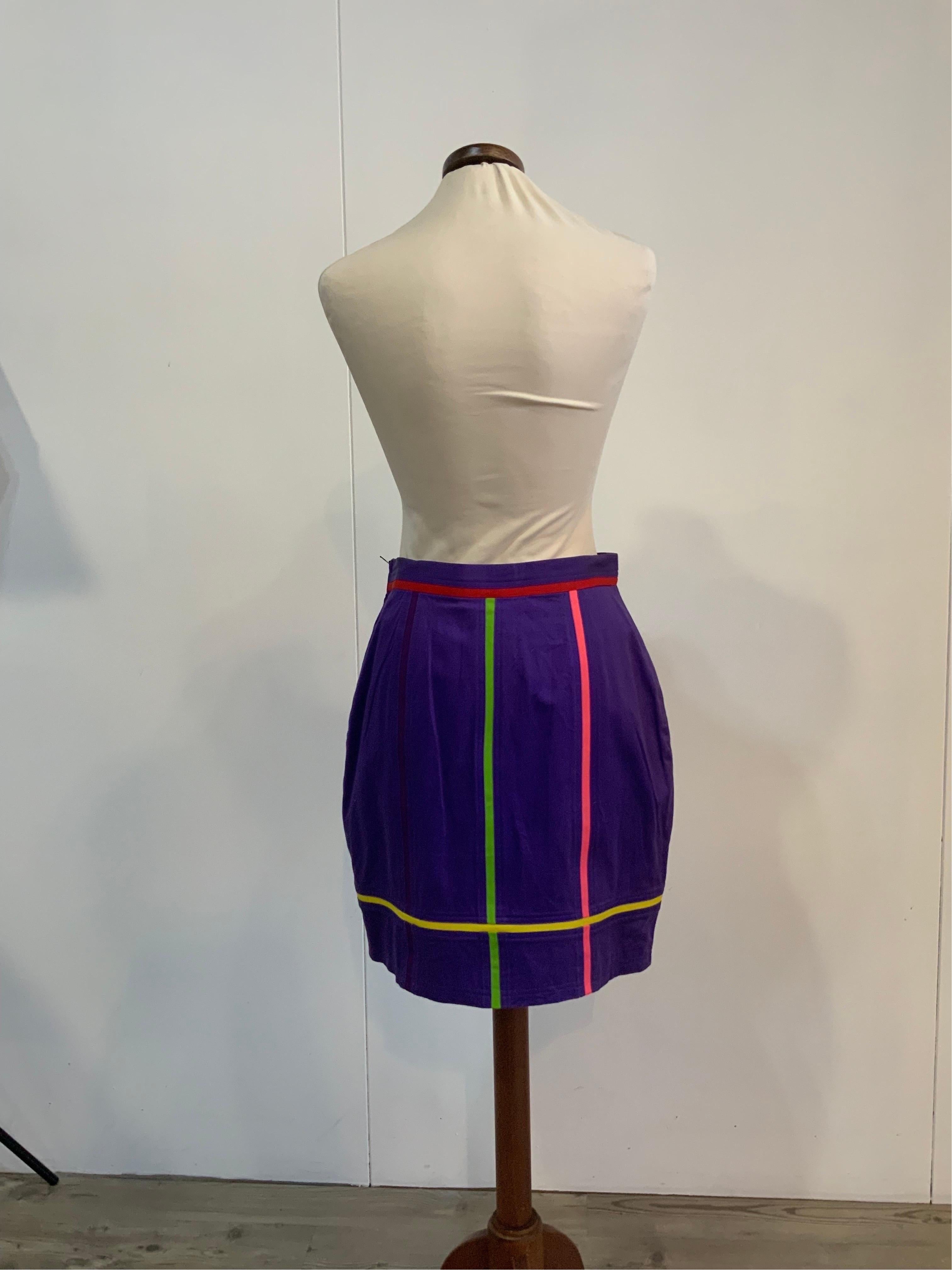 versace purple skirt