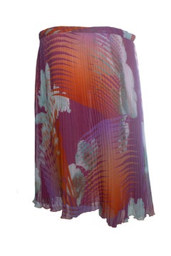 Versus, pleated multicoloured midi skirt