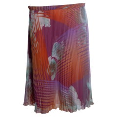 Versus, pleated multicoloured midi skirt