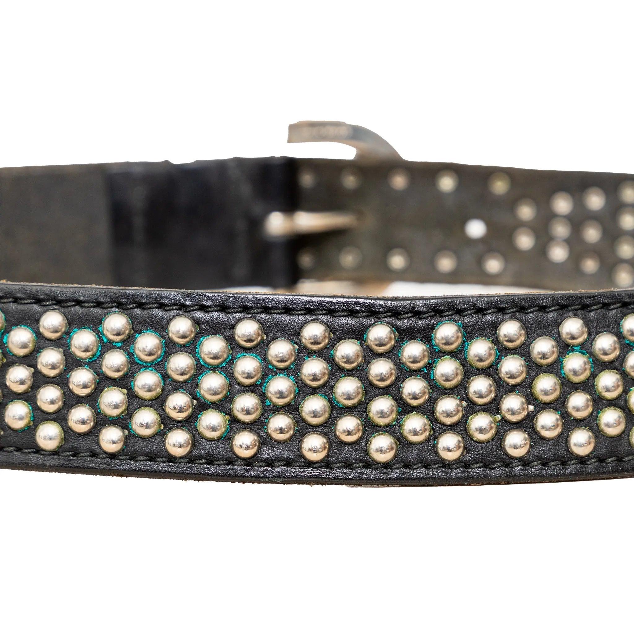 Noir Ceinture cloutée Versus - années 90 en vente