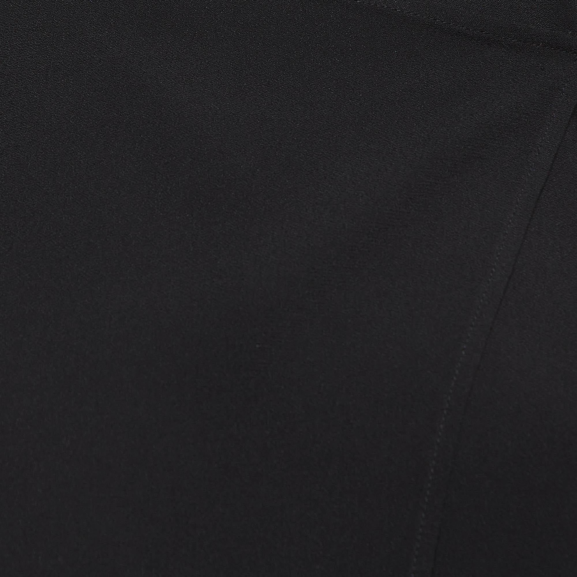 Versus Versace Black Crepe Asymmetric Wrap Top XS In Good Condition In Dubai, Al Qouz 2