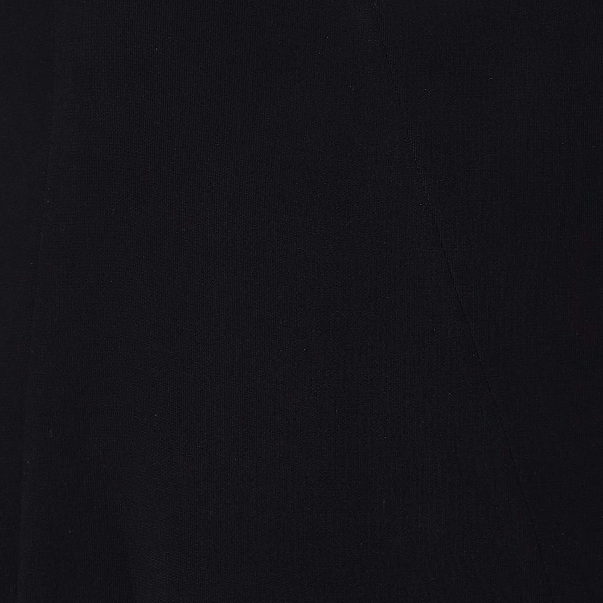 Versus Versace Black Crepe Logo Detail Mini Dress S In Good Condition In Dubai, Al Qouz 2