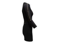 Versus Versace Black Zipper Mini Dress