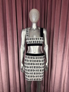 Versus Versace Branded Logo Bandage Bra Top and Skirt 2015 Set