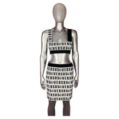 Versus Versace Branded Logo Bandage Bra Top and Skirt 2015 Set