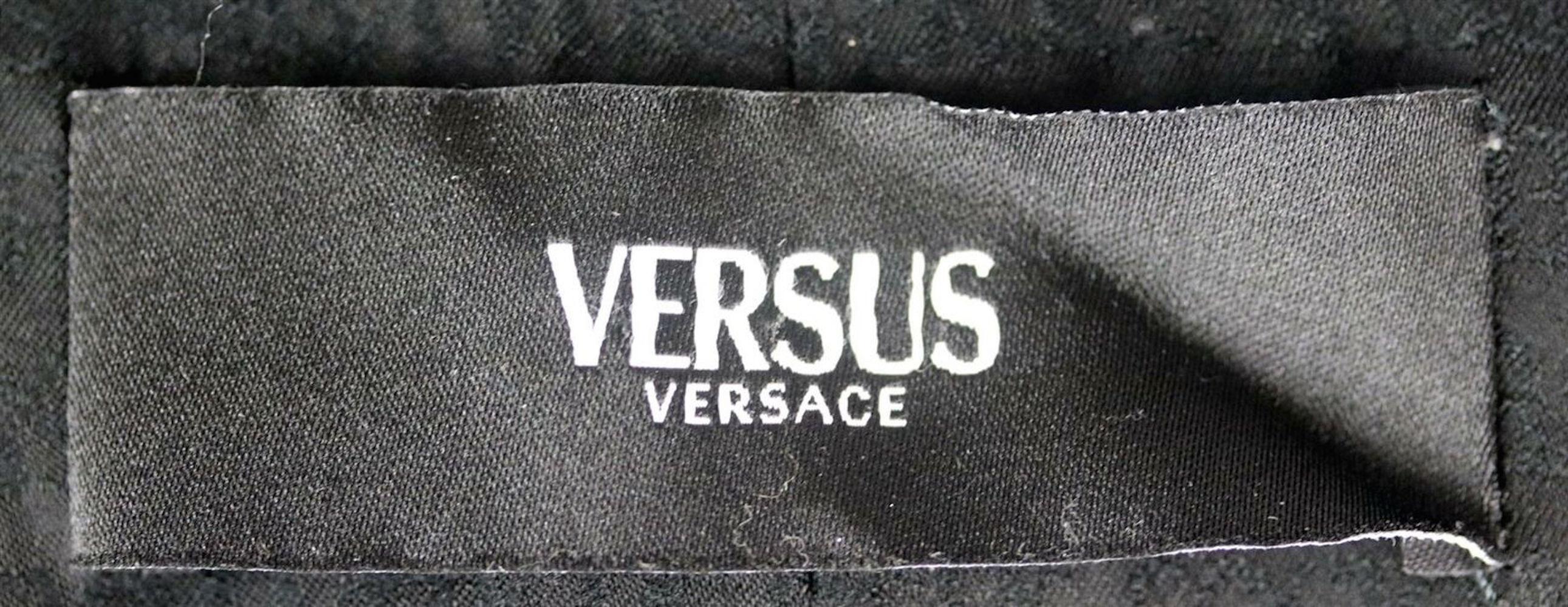 Black Versus Versace Lace Trimmed Cotton Blend Blazer