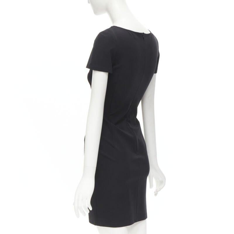 VERSUS VERSACE Lionhead punk safety pin slash slit dress IT38 XS For Sale 1