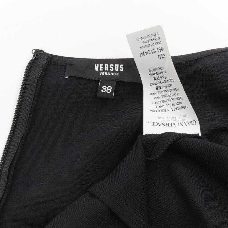 VERSUS VERSACE Lionhead punk safety pin slash slit dress IT38 XS For Sale 3