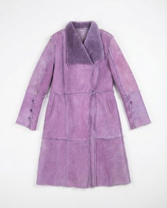VERSUS VERSACE long shearling coat circa 2000