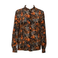 Versus Versace Multicolor Printed Silk Button Front Blouse M