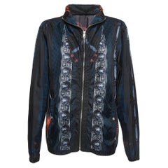 Versus Versace Multicolor Printed Synthetic Zip Front Jacket XL