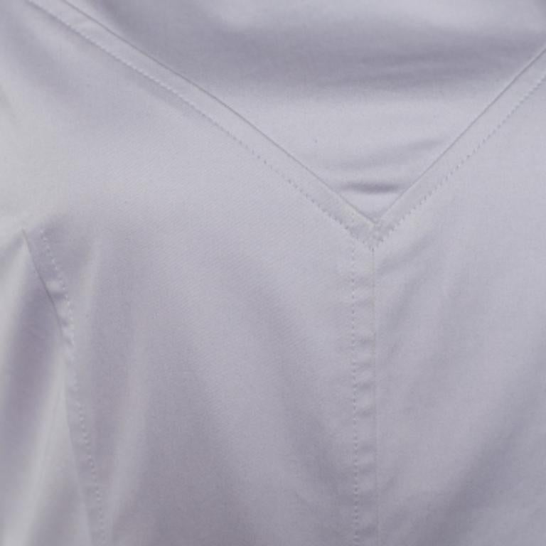 Versus Versace Pale Lilac Cotton Pleated Dress S For Sale 2