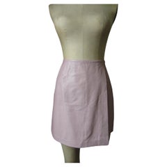 Retro Versus Versace Pink Leather Mini Skirt