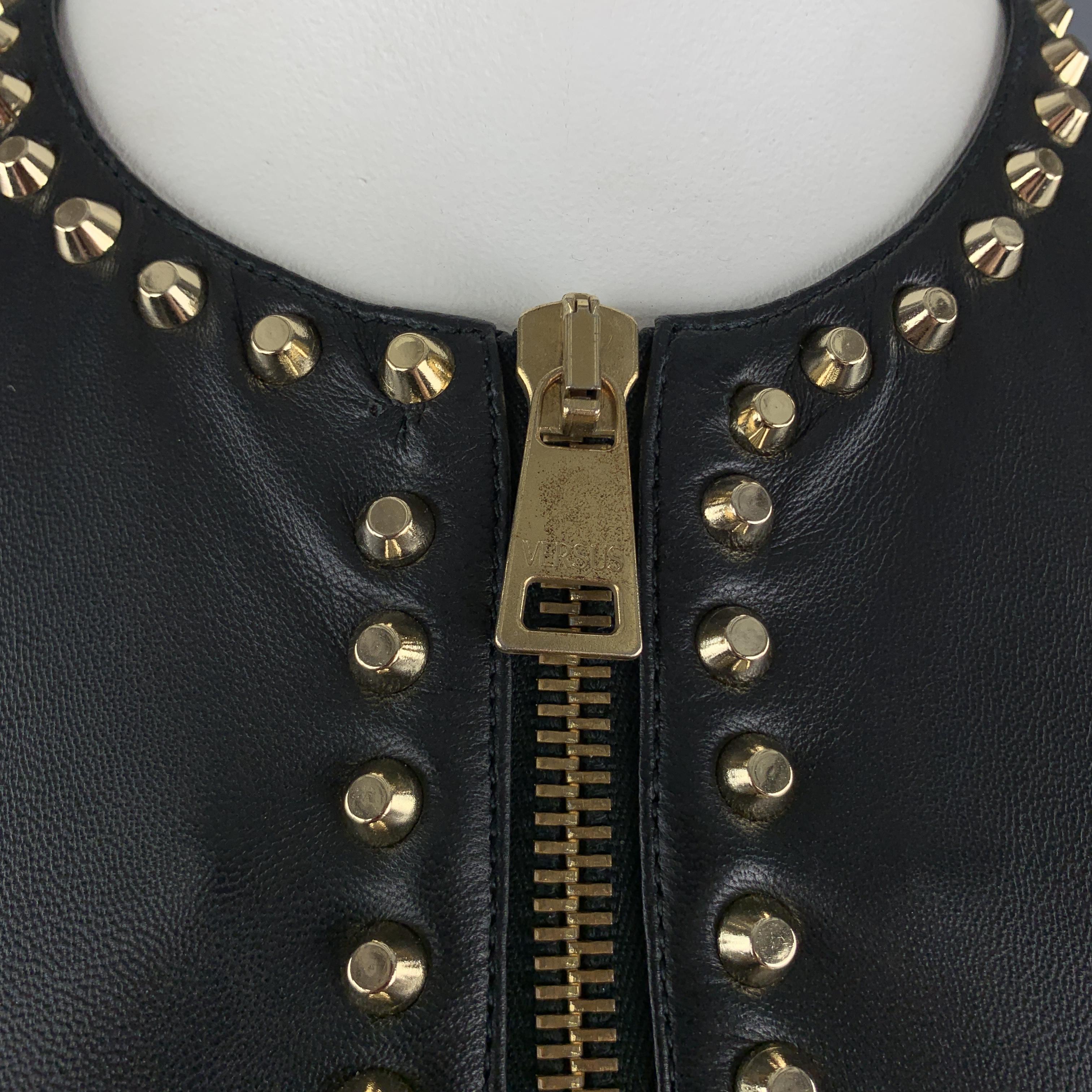 black and gold studded dress