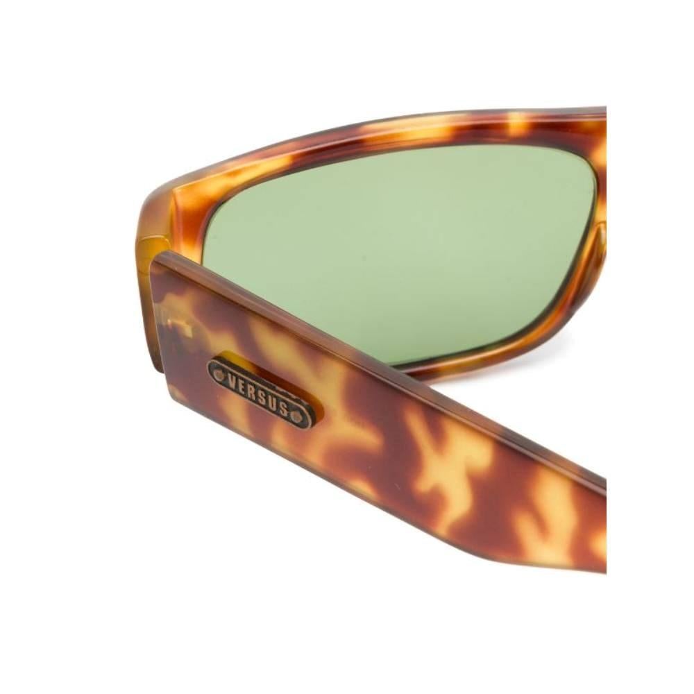 Versus Versace Vintage turtled acetate 80s sunglasses In Excellent Condition In Lugo (RA), IT