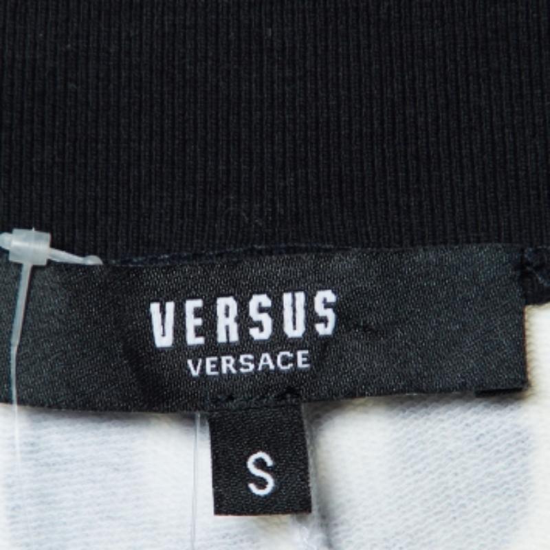 Versace Versace White Leopard Print Leggings S (Grau) im Angebot