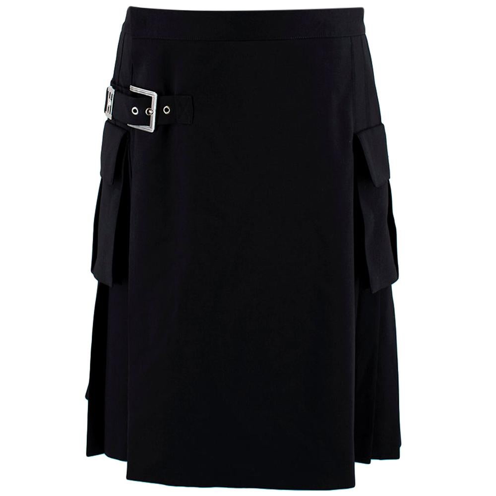Versus Versace - Kilt en laine plissé avec boucle 52